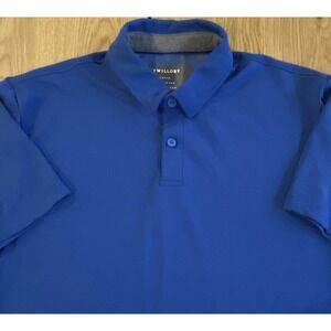 Twillory Polo Shirt Mens Large Blue Athleisure Performance Golf Athletic Casual